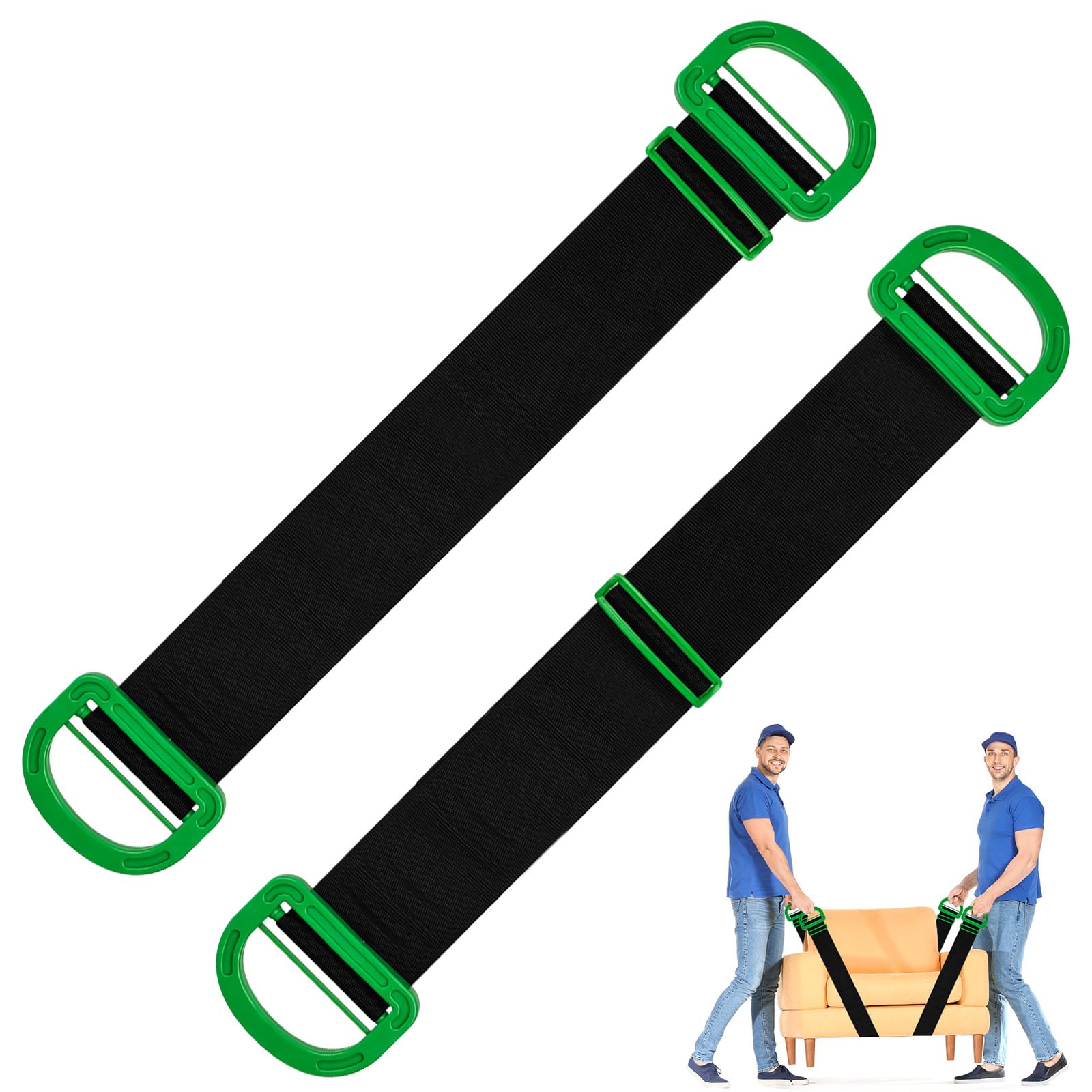 Trendecor 2er Set Möbeltragegurte Mit Griffen – Verstellbar Für 1 Oder 2 Personen, Umzugsgurte Bis 100 Kg Für Kartons, Matratzen & Co.