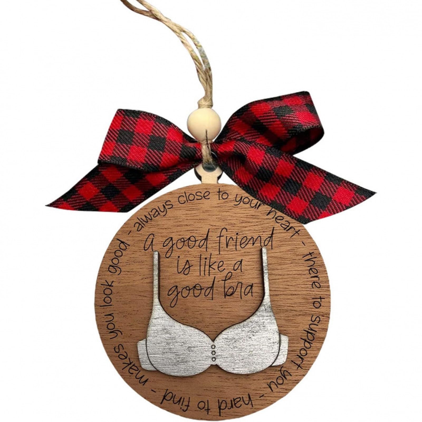 Festival Tree Decoration Wooden Ornament Assorted Shapes Safe Accessories for Kids Christmas Party Easy Hanging Christmas Decorations