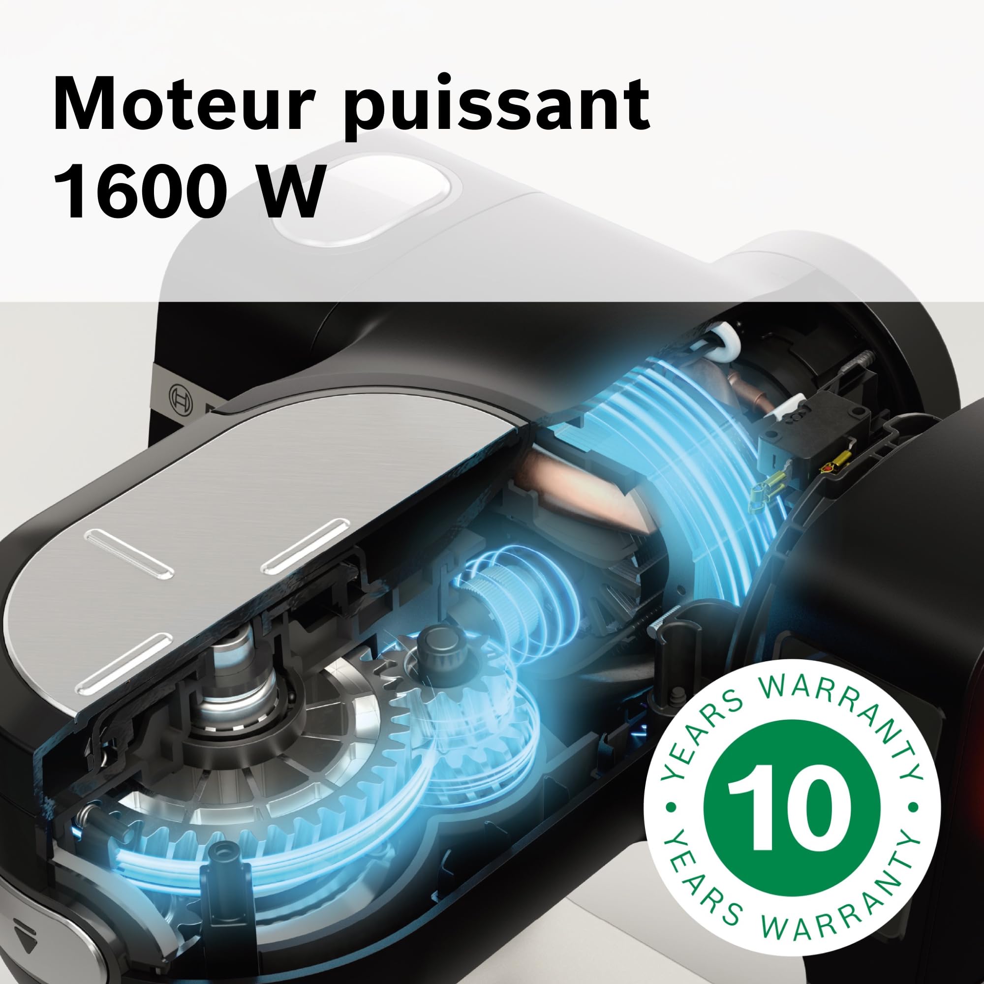 Bosch robot kuchenny seria 6 MUMS6ZS18, 2 miski, waga zintegrowana, automatyczne programy, pokrywka, hak do zagniatania/miotła silikonowa, czarny