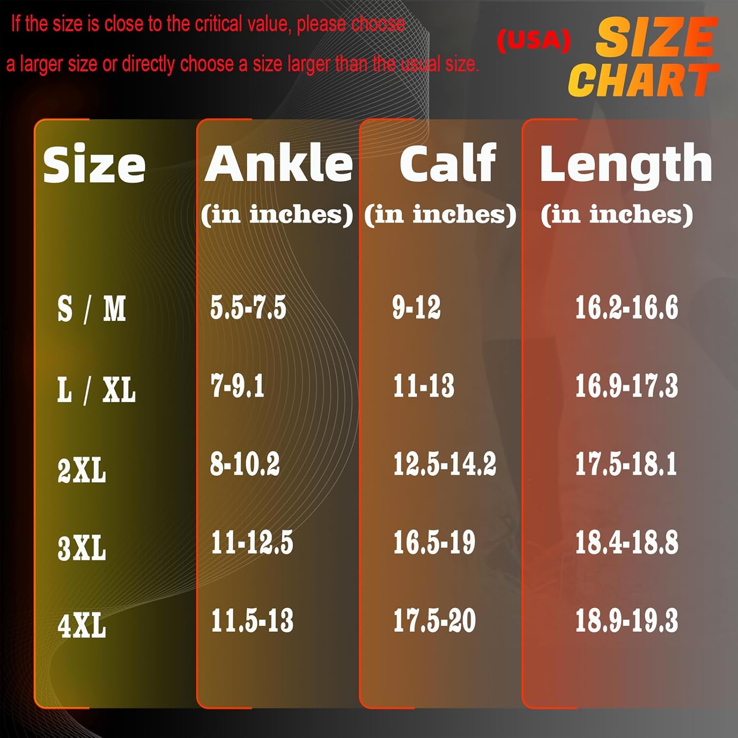 2 Pair Plus Size Closed Toe Compression Socks with Zipper, Compression Stockings for Overweight Women Men 15-20 mmHg - Image 4