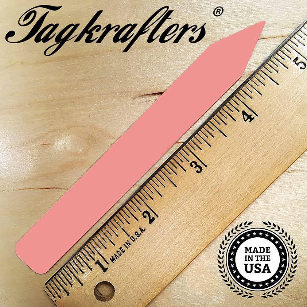 5" x 5/8" Pink Premium Pot Stakes with Marker - 1,000 Pcs - Plastic Plant Tags and Labels - Nursery Garden Tree Labels Waterproof Writeable | Made in The USA |