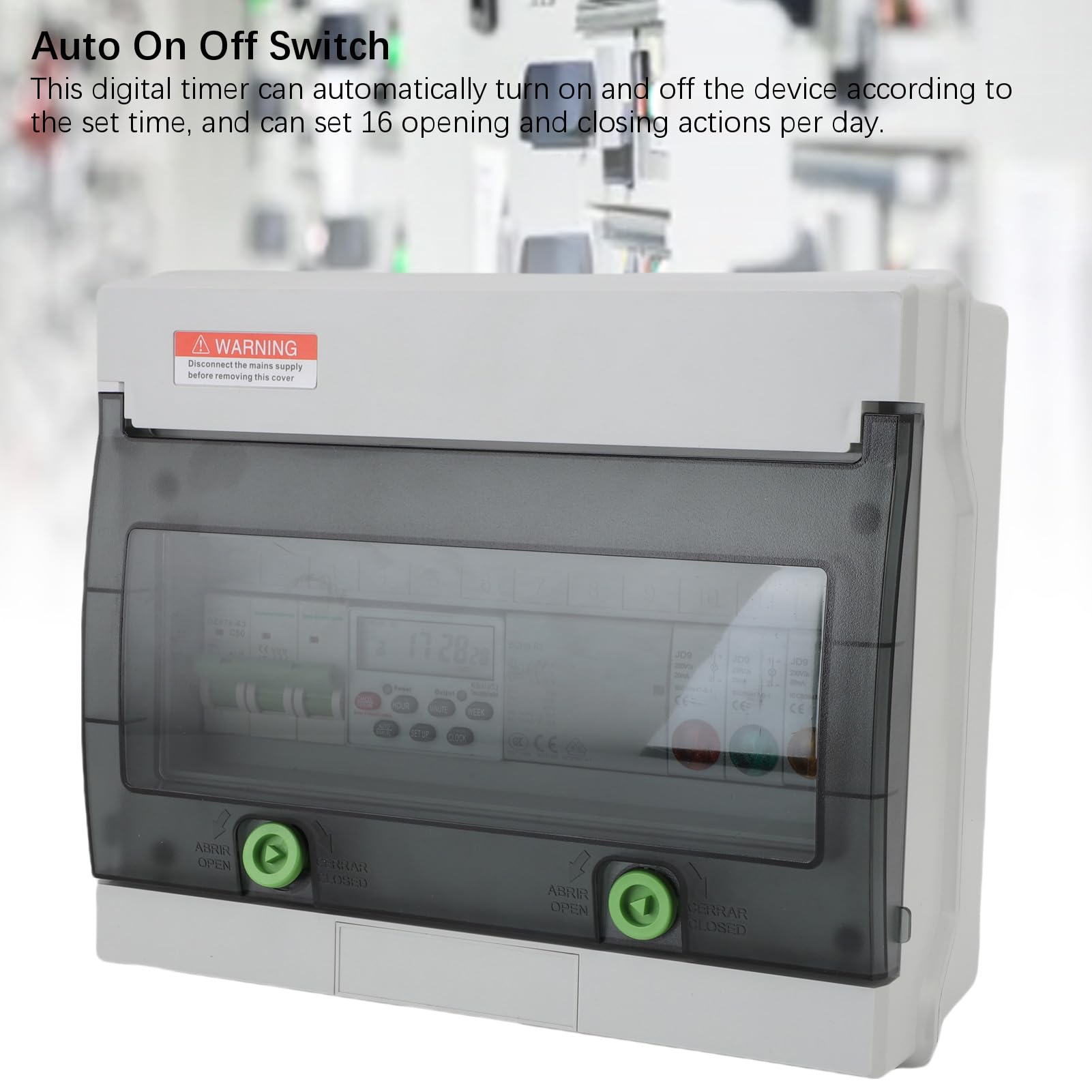 Fockety Programmierbarer Zeitschaltuhr, 7 Tage 16 Ein Aus Digital Timer,