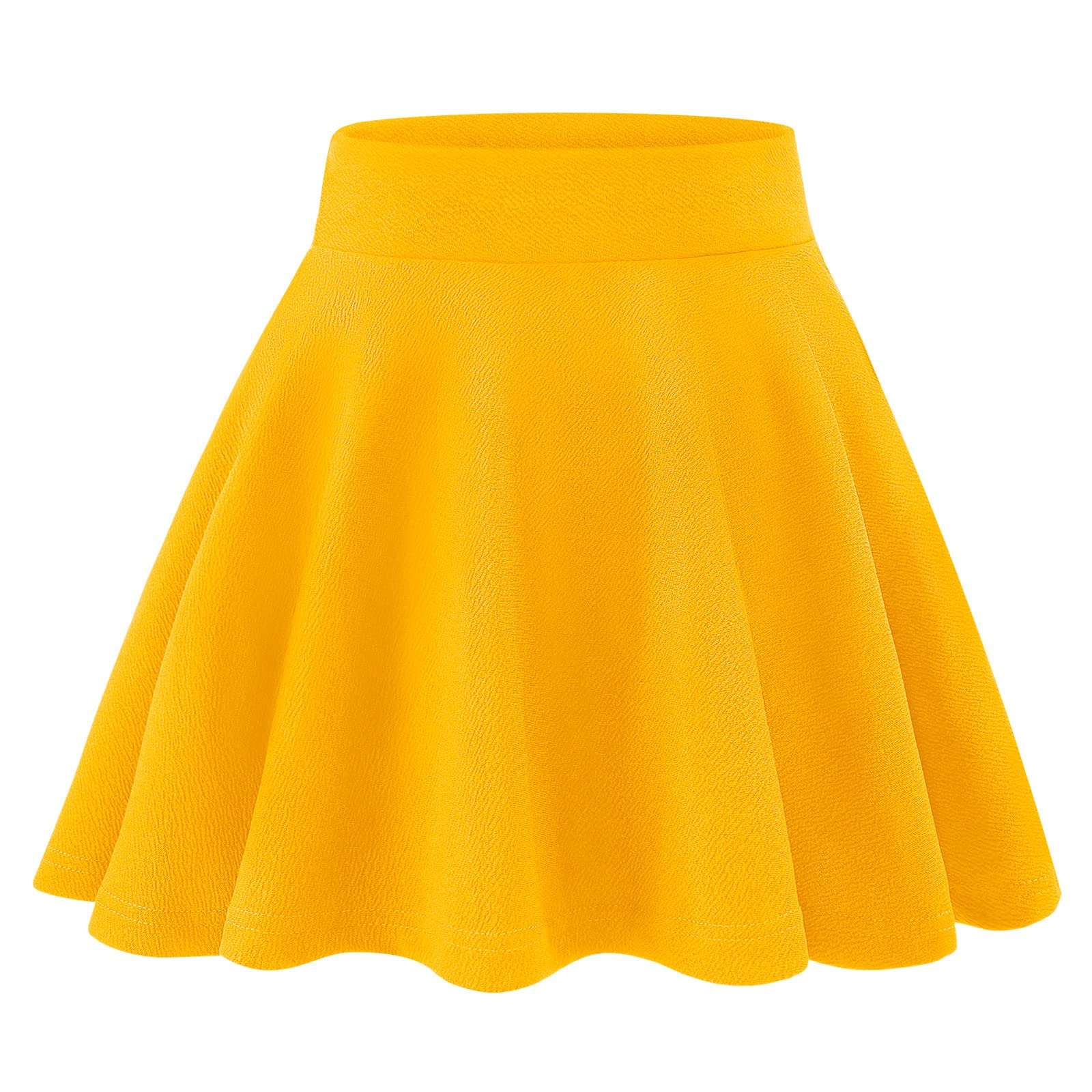 KEREDA Girls Casual Mini High Waist Flared Pleated Skater Uniform Skirts