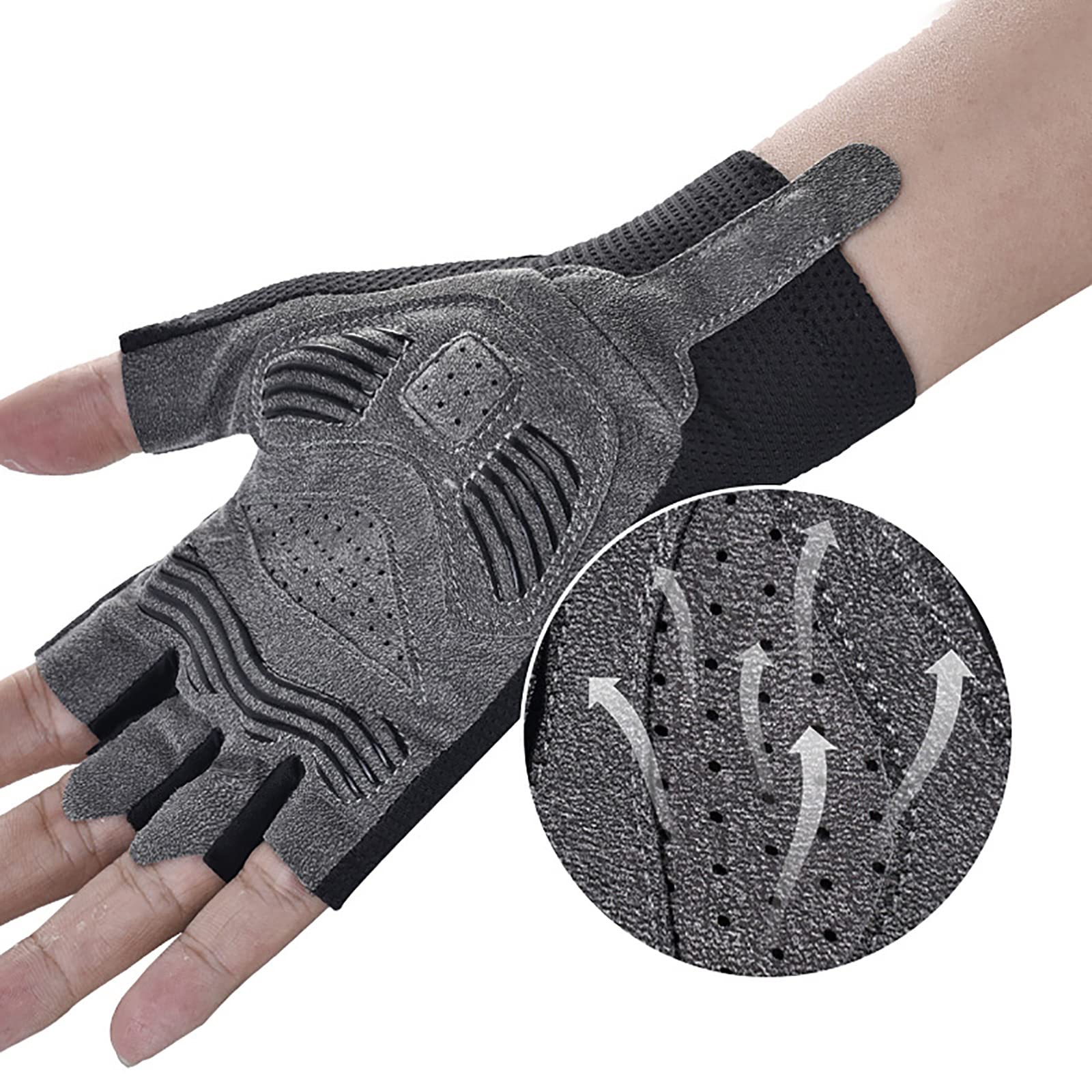 Lycra Guanti Ciclismo Senza Dita Guanti da Pesca Elastico Mezze Dita Estivi Guanti MTB per Il Ciclismo Sport all'Aria Aperta Corsa Viaggi Alpinismo Kayak Guanti Sportivi