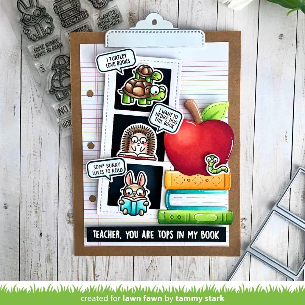 Lawn Fawn - Little Woodland Library Friends - Stamps, Dies, Coloring Stencils & Pocket
