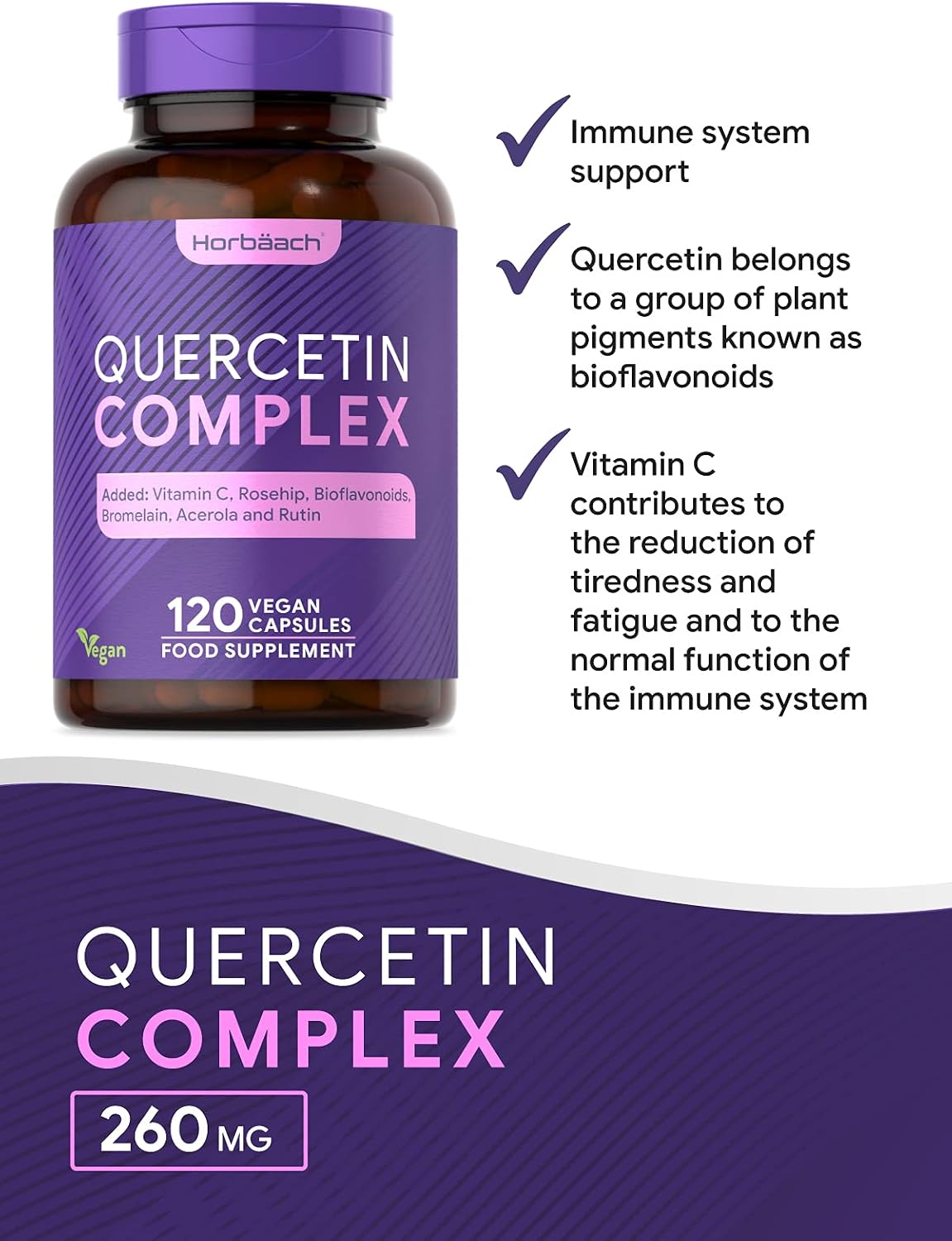 Quercetin Supplement with Bromelain 819mg, 120 count (Pack of 1) - Image 3