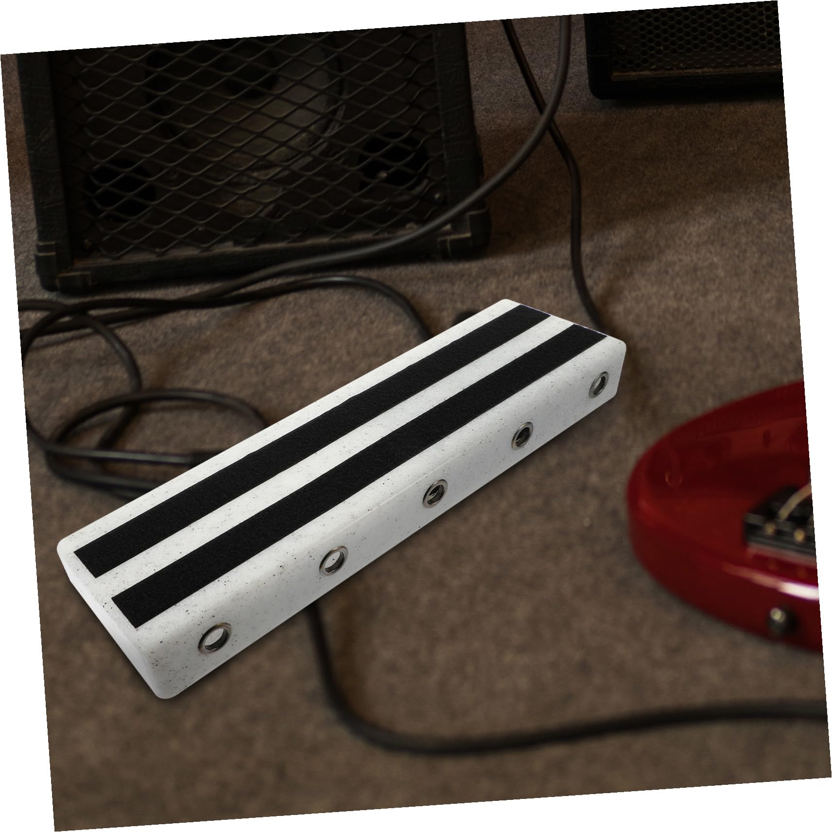 Toyvian Pedalera de Guitarra Eléctrica Tablero de Efectos en Pe Blanco, Diseño Seguro y Fiable para Organizador de Efectos y Uso en Conciertos