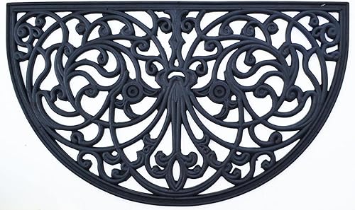 Miniatura 7 de Imports Decor - Felpudo de goma semicircular, Rosemary Welcome, 18 x 30 pulgadas