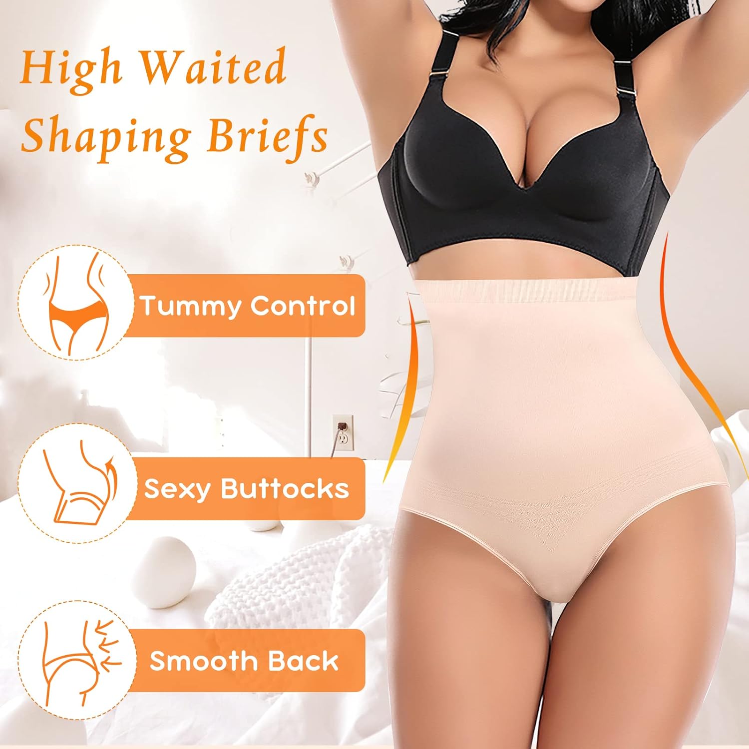 Werena Tummy Control Shapewear Panties for Women High Waisted Body Shaper Slimming Shapewear Underwear Girdle Panty - Image 3