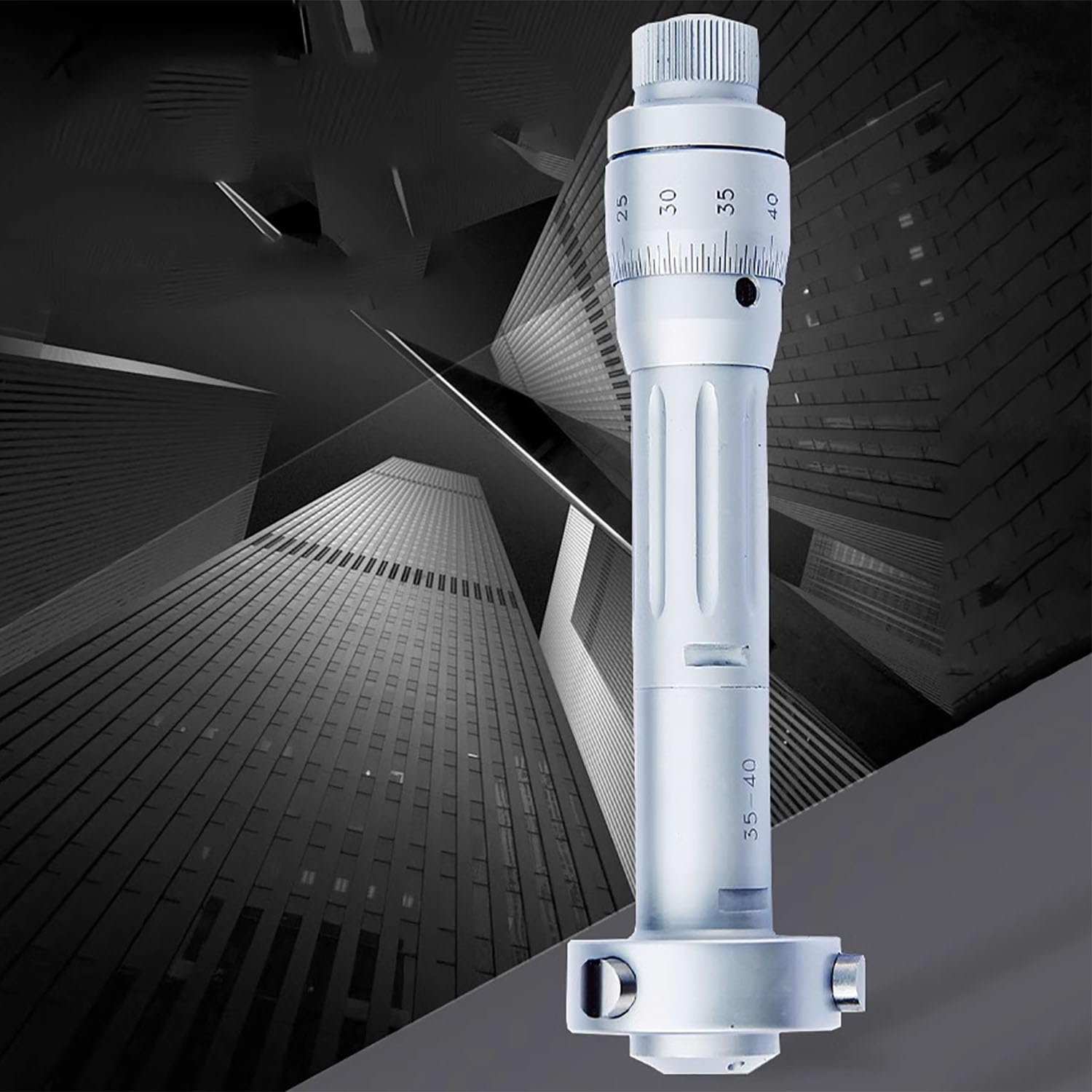 Micrometri interni a tre punti, micrometro a tre ganasce con diametro interno ad alta precisione 0,005 mm, scala chiara per una misurazione accurata di dimensioni profonde/fori ciechi e fori passanti
