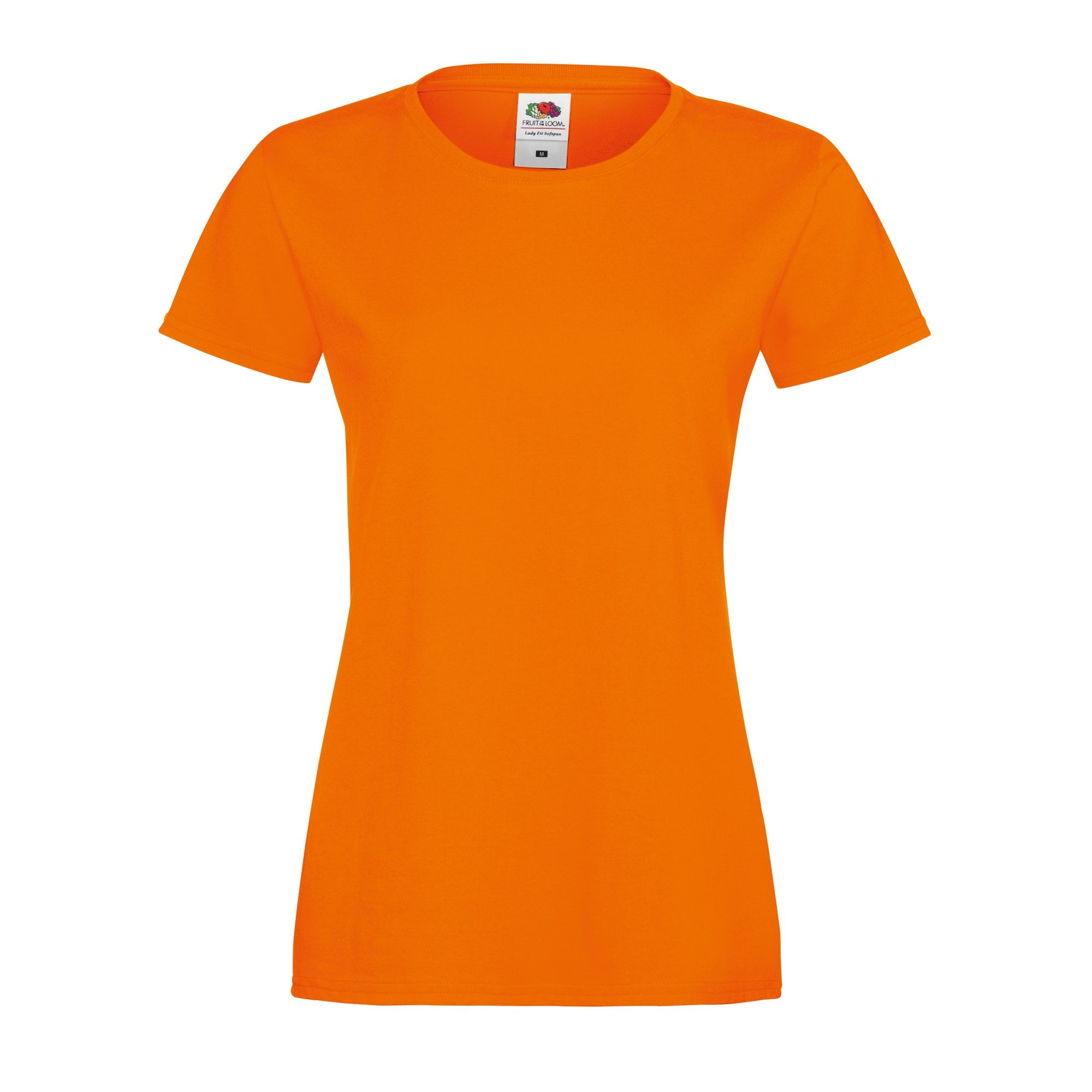 Fruit of the Loom Womens Lady-Fit Sofspun Short Sleeve T-Shirt (XL) (Orange)