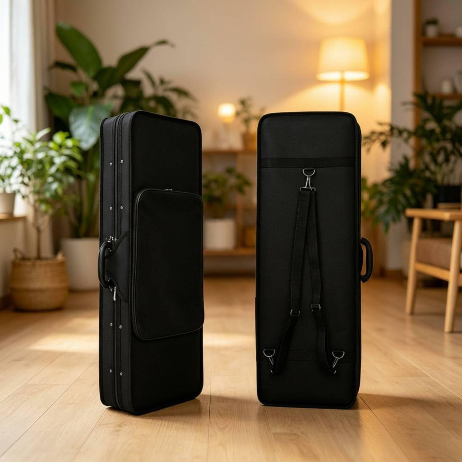 Custodia Rigida Violino Leggero Valigia Rigida Violino Interno in Velluto Astuccio Allungato per Lezione, Esame, 4-4