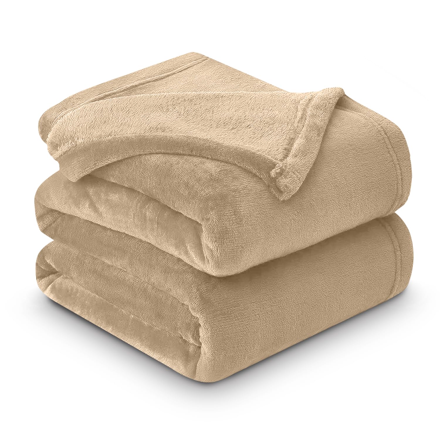 Gc Gaveno Cavailia Biscuit Gaveno Cavailia Super Soft Faux Fur Fleece Plain Throw Blanket, Single, 127 X 152 Cm