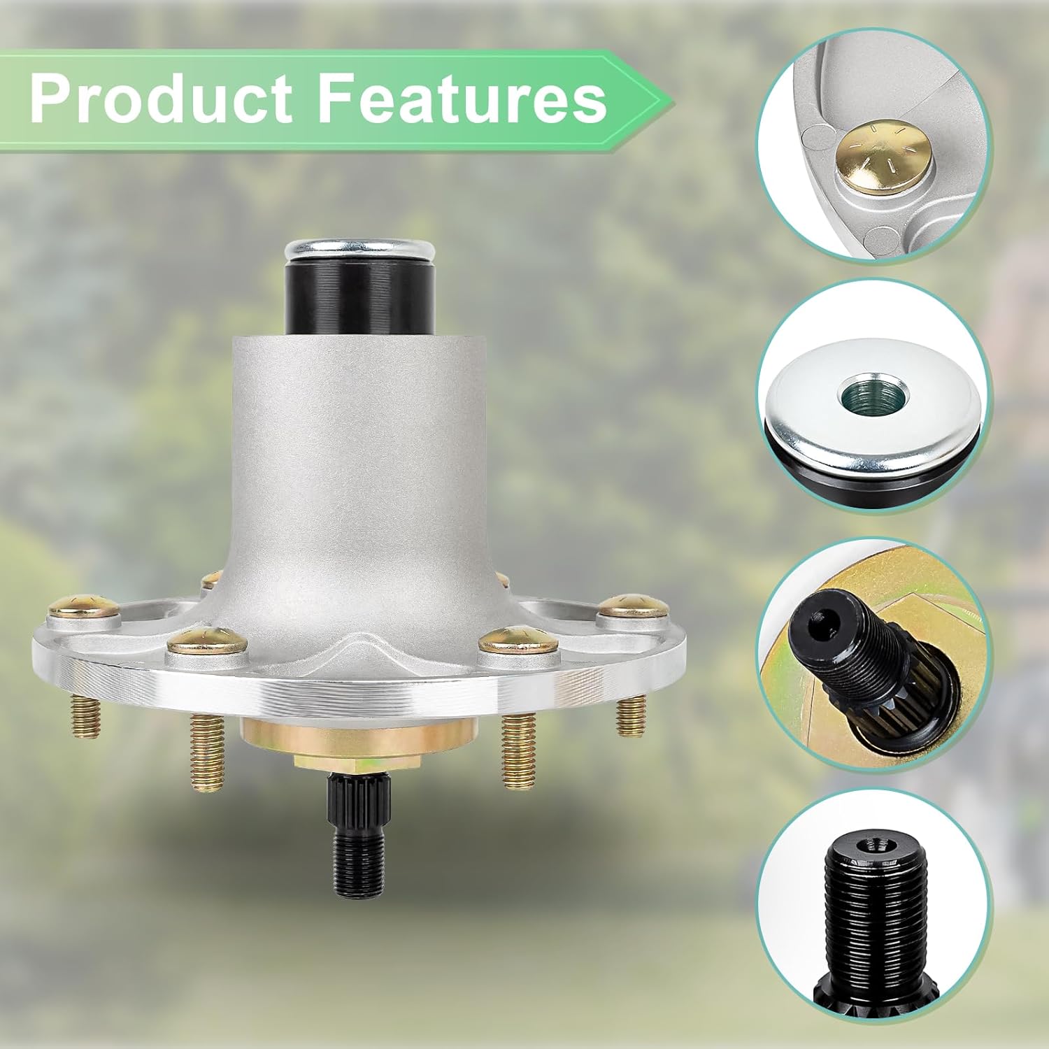 109-6917 Deck Spindle Assembly for 48"/52"/60"/66"/72" Deck, Compatible with Ex-Mark Lazer Z AS DS XS X RX ZD S Z-Series Zero Turn Mowers, Replaces 109-2102 109-0764, 1 Pack