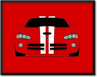 CUSTOMIZABLE COLOR: Dodge Viper ZB II (2008-2010) 4th Generation Inspired Poster Print Wall Art Decor Handmade (Unframed)