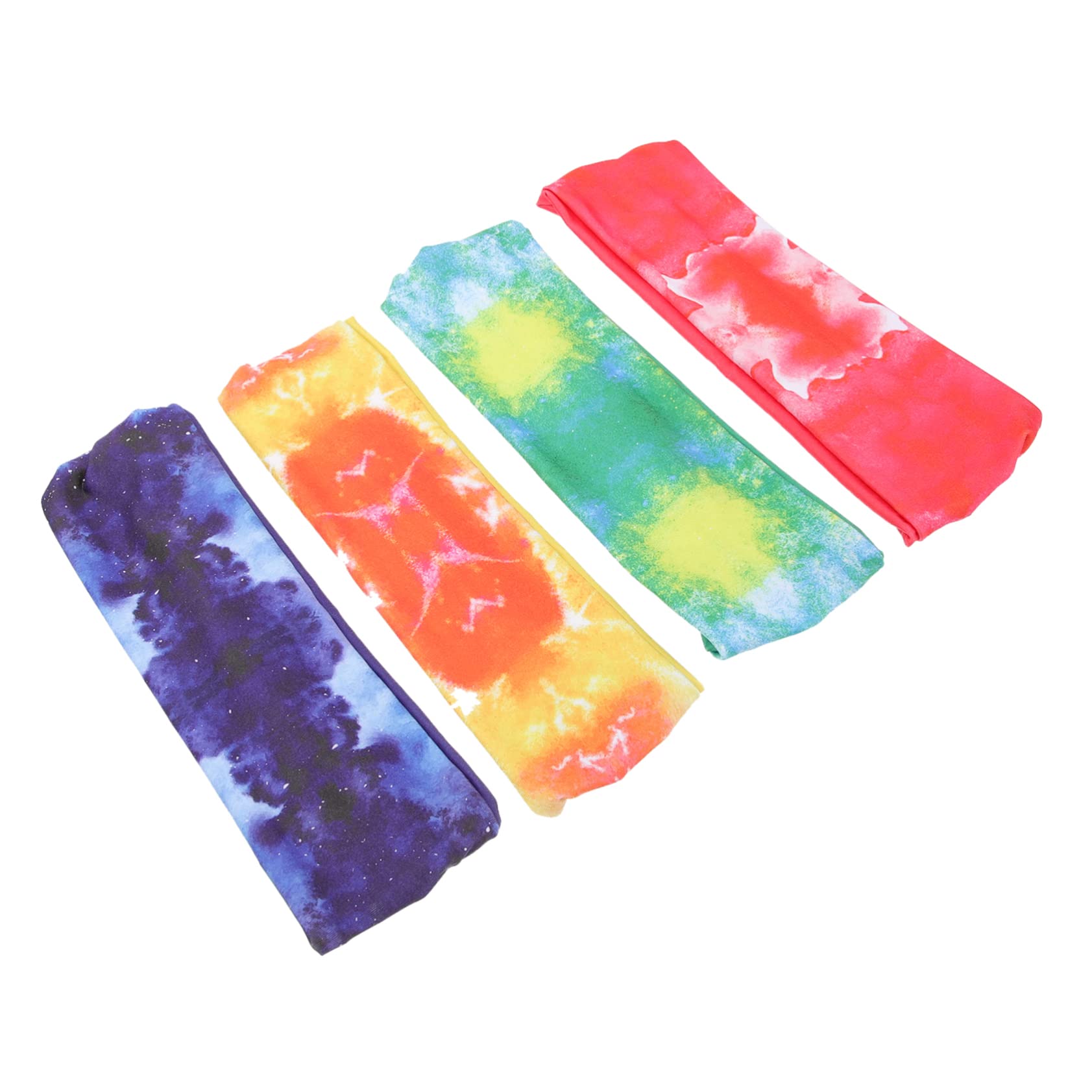 GALPADA Lot De 4 Bandeaux Élastiques Anti-Transpiration pour Femmes pour Le Yoga Le Sport La Course À Pied Lentraînement - 4 Bandeaux