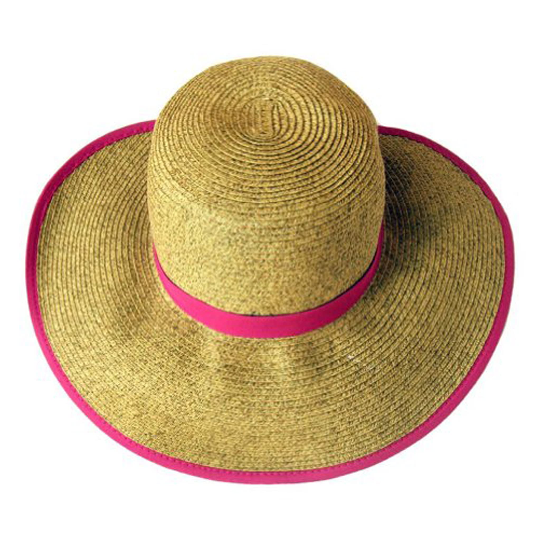 Sun 'N' Sand French Laundry Straw Sun Hats for Women - Backless, Foldable, and Packable Hat - Beach Hat for Women - 4" Brim