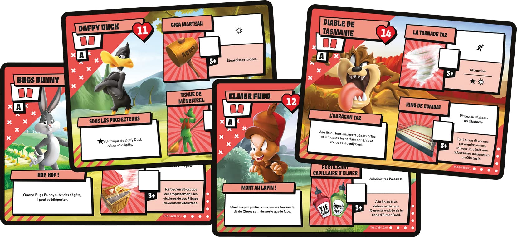 Asmodee Cmon | Looney Tunes Mayhem | Gesellschaftsspiel | Konfrontationsspiel | ab 10 Jahren | 2-4 Spieler | 30 Minuten