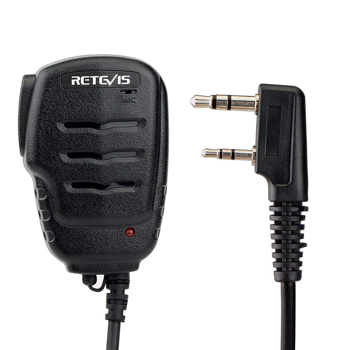 Retevis RS111 Altoparlante Microfono 2 Pin per Walkie Talkie RT24 RT22 RT27 RT3S RT5 Kenwood BAOFENG UV-5R BF-888S TYT