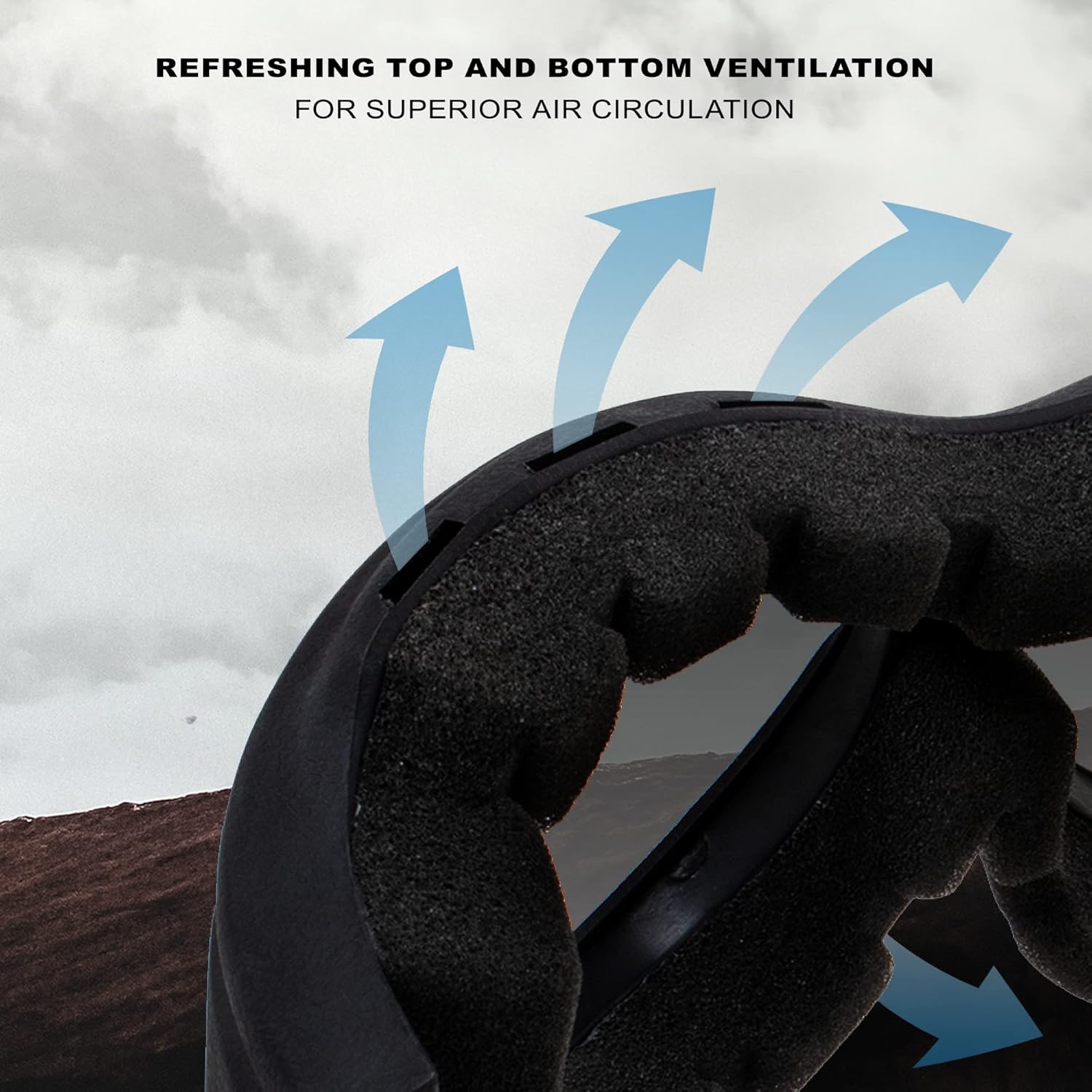 Global Vision Big Ben Motorcycle Goggles Fit Over Most Glasses Black Frames Clear Smoke Lenses Off-Road Street Snowmobiles Marine - Image 2