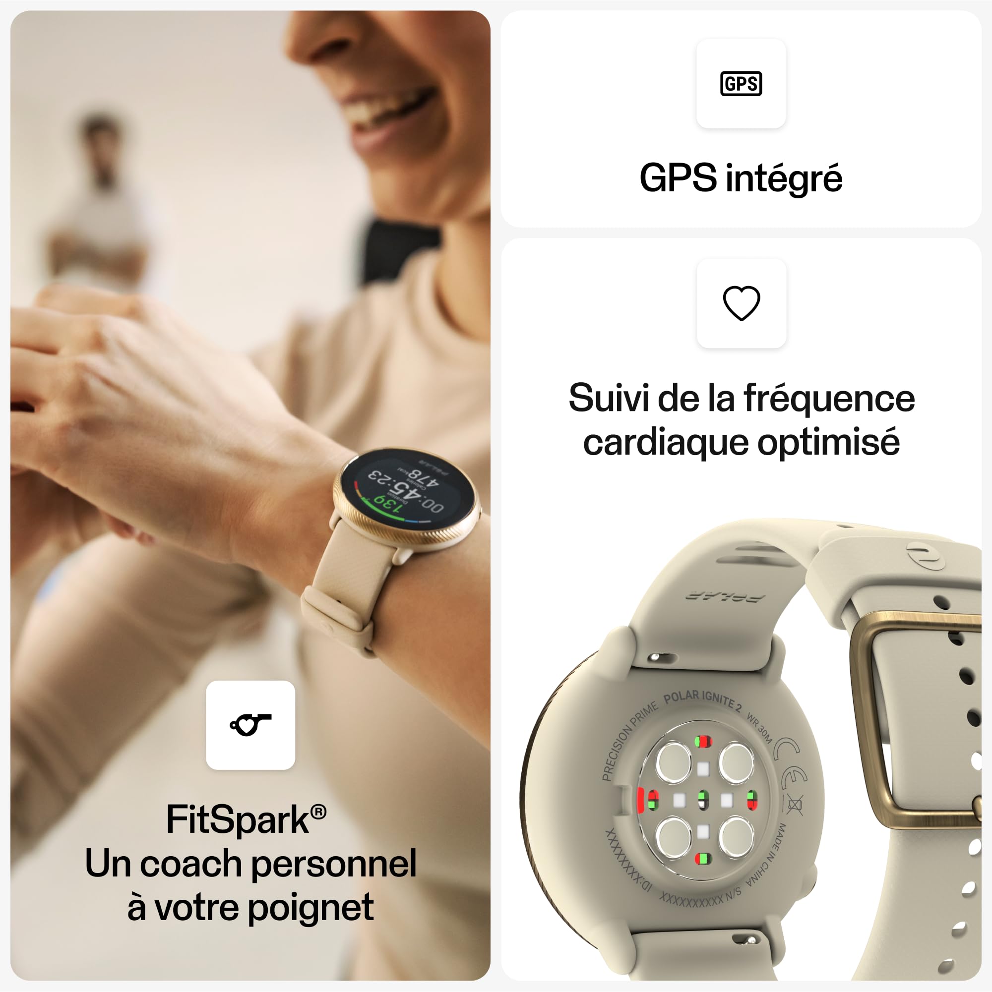 Polar Ignite 2 - Montre connectée Fitness - GPS, Suivi de la fréquence Cardiaque au Poignet, Guide d'entraînement personnalisé, Suivi du Sommeil et de la récupération, Météo, Fonctions intelligentes