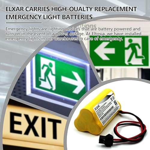 Miniatura 2 de Paquete de 10 baterías de repuesto para Lithonia ELBB001 0253799 ANIC1566 Unitech AA800MAH Luz de salida de emergencia (10 unidades)