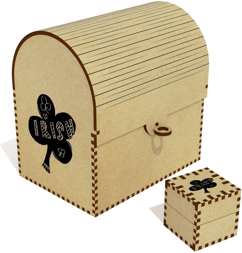 Azeeda 'Irish Clover' Treasure Chest/Jewellery Box (TC00024973) : Clothing, Shoes & Jewelry
