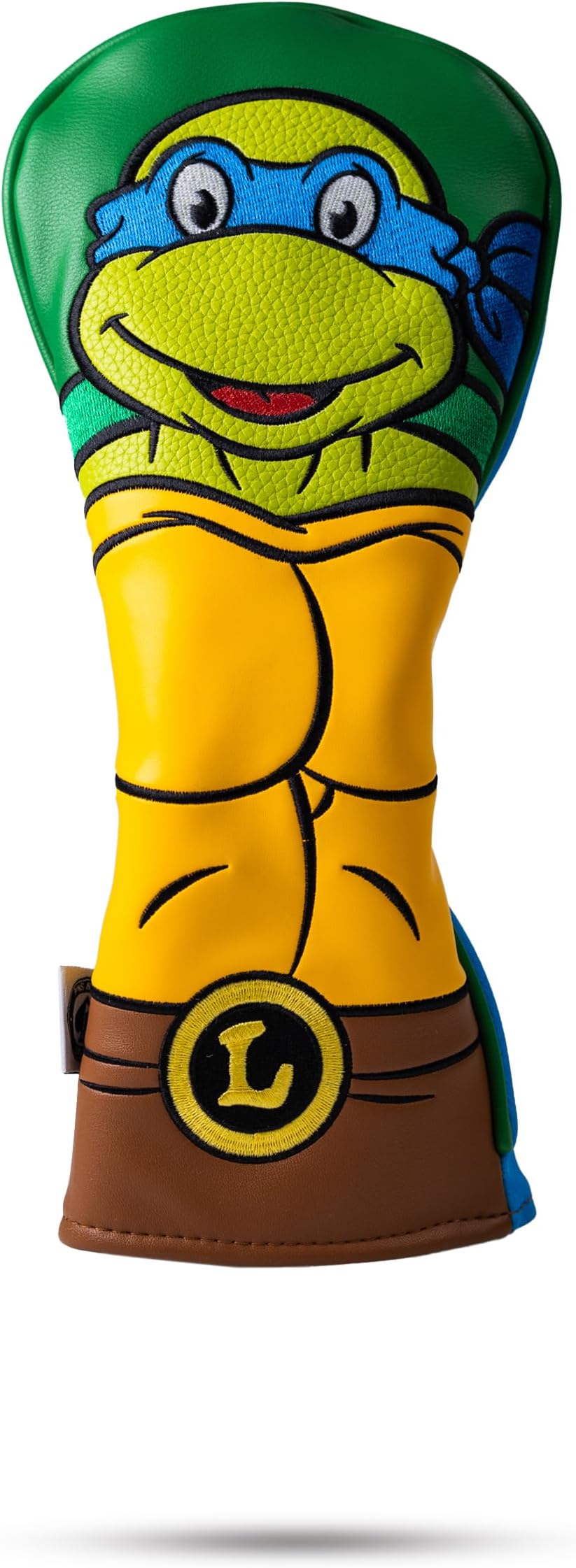 Pins & Aces TMNT Utility Head Cover - Premium, Hand-Made Leather Headcover - Teenage Mutant Ninja Turtle Head, Tour Quality Golf Club Cover - Style and Customize You Golf Bag