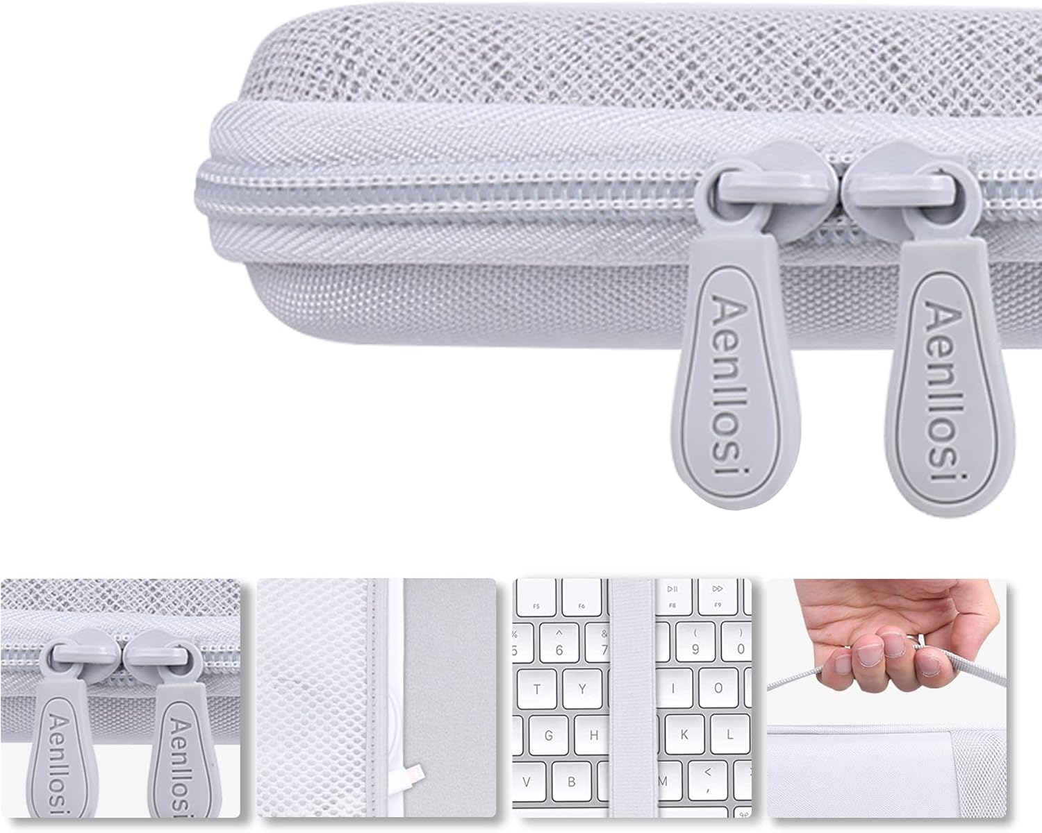 Aenllosi Hard Carrying Case for Apple Magic Keyboard with Numeric Keypad, Mouse and Trackpad