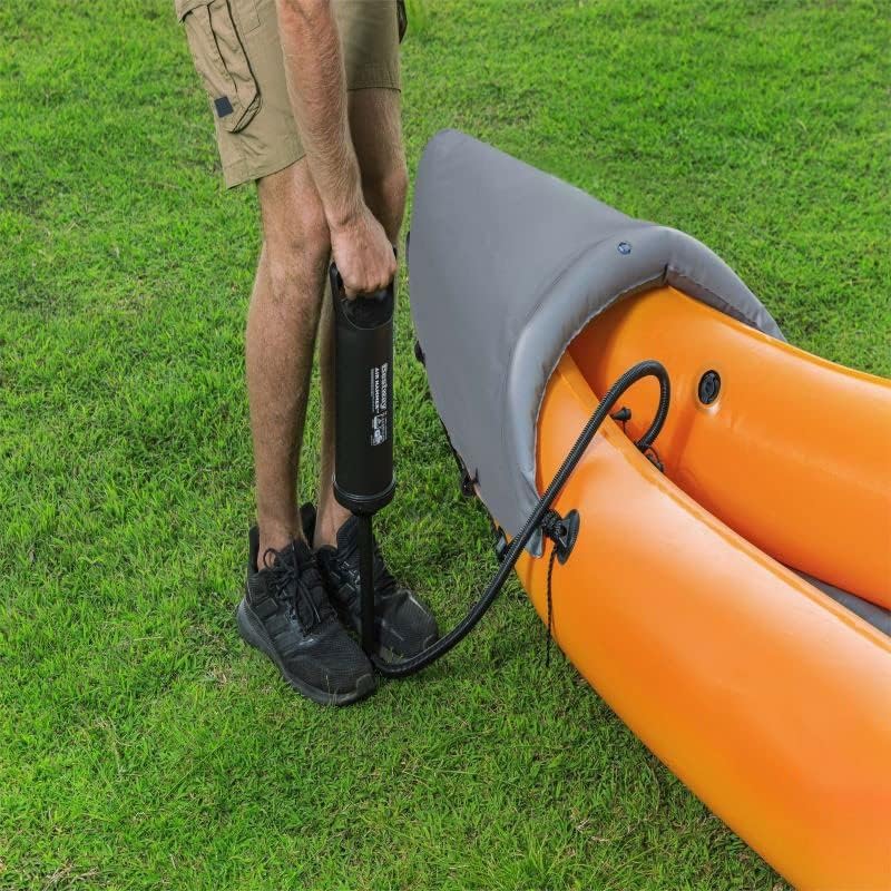 DFT 2 Person Inflatable Kayak 3.21M X 88Cm, Inflatable Boat, Kayak 270Kg/595Lb Load Capacity, Ideal for Racing, Boating and Fishing