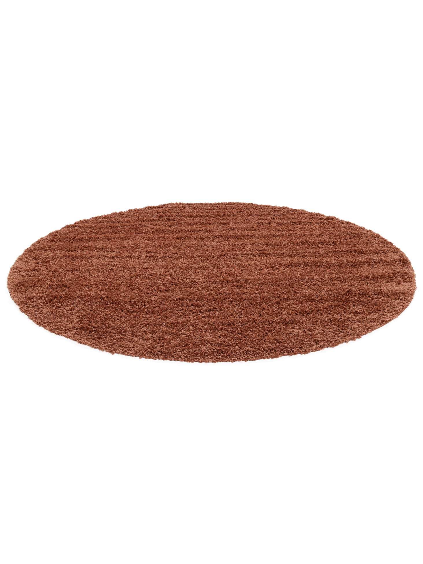 RugVista Aris, Alfombra, Modernas, Ø 150 cm, Redondo, Pelo Lungo, Sala de Estar, Dormitorio, Pasillo, Limpieza en seco, Óxido