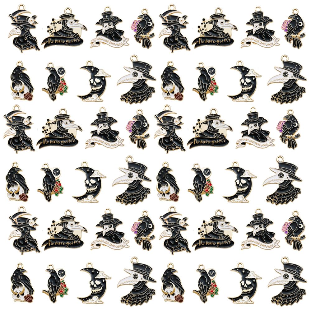 Sailanzi 16pcs Alloy Enamel Bird Set Series Pendant Jewelry Making DIY Keychain Earrings Pendant Various Design Charms for Jewelry Making Bracelets Necklace (SN363)