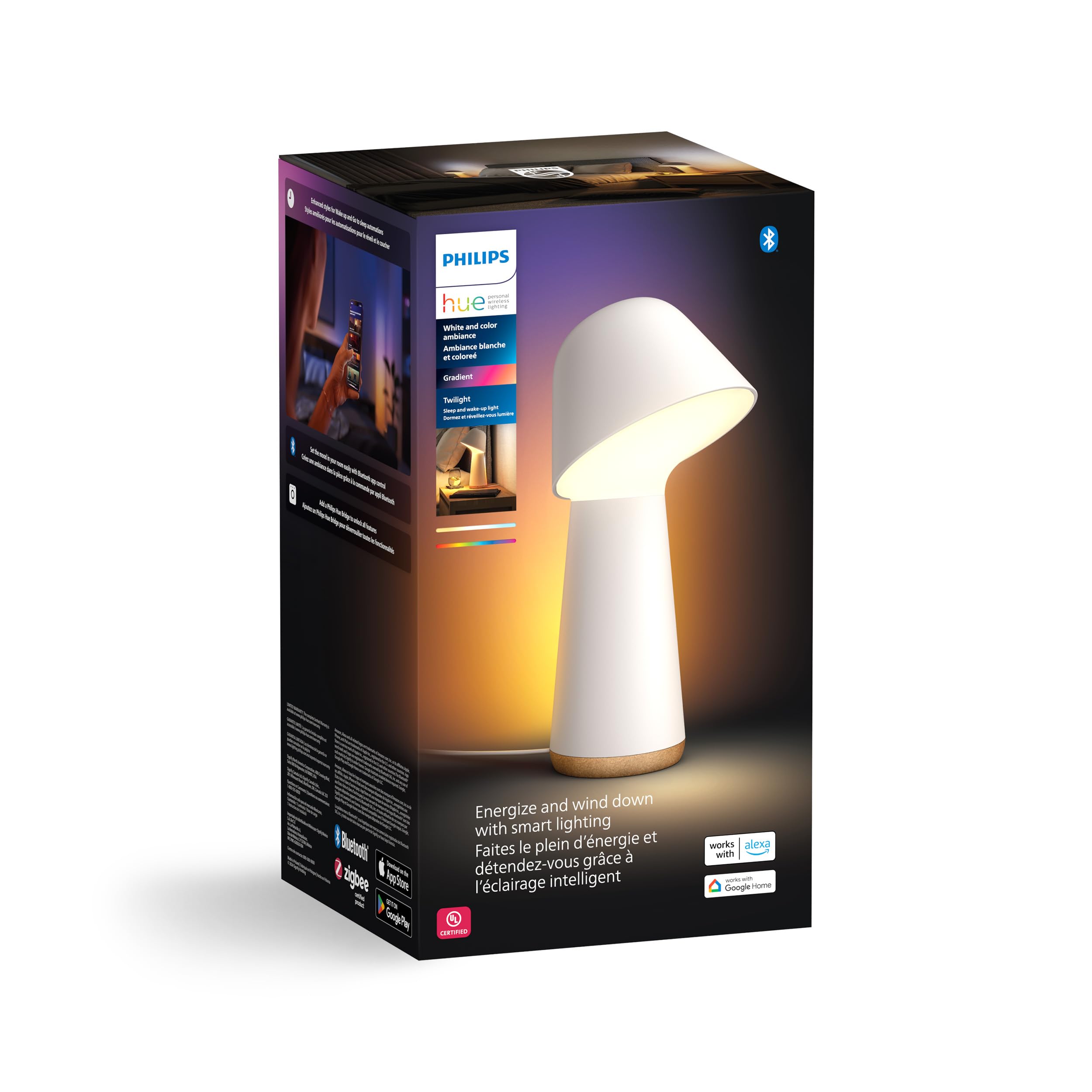 Philips Hue Twilight Smart Sleep and Wake-Up LED Lamp, White