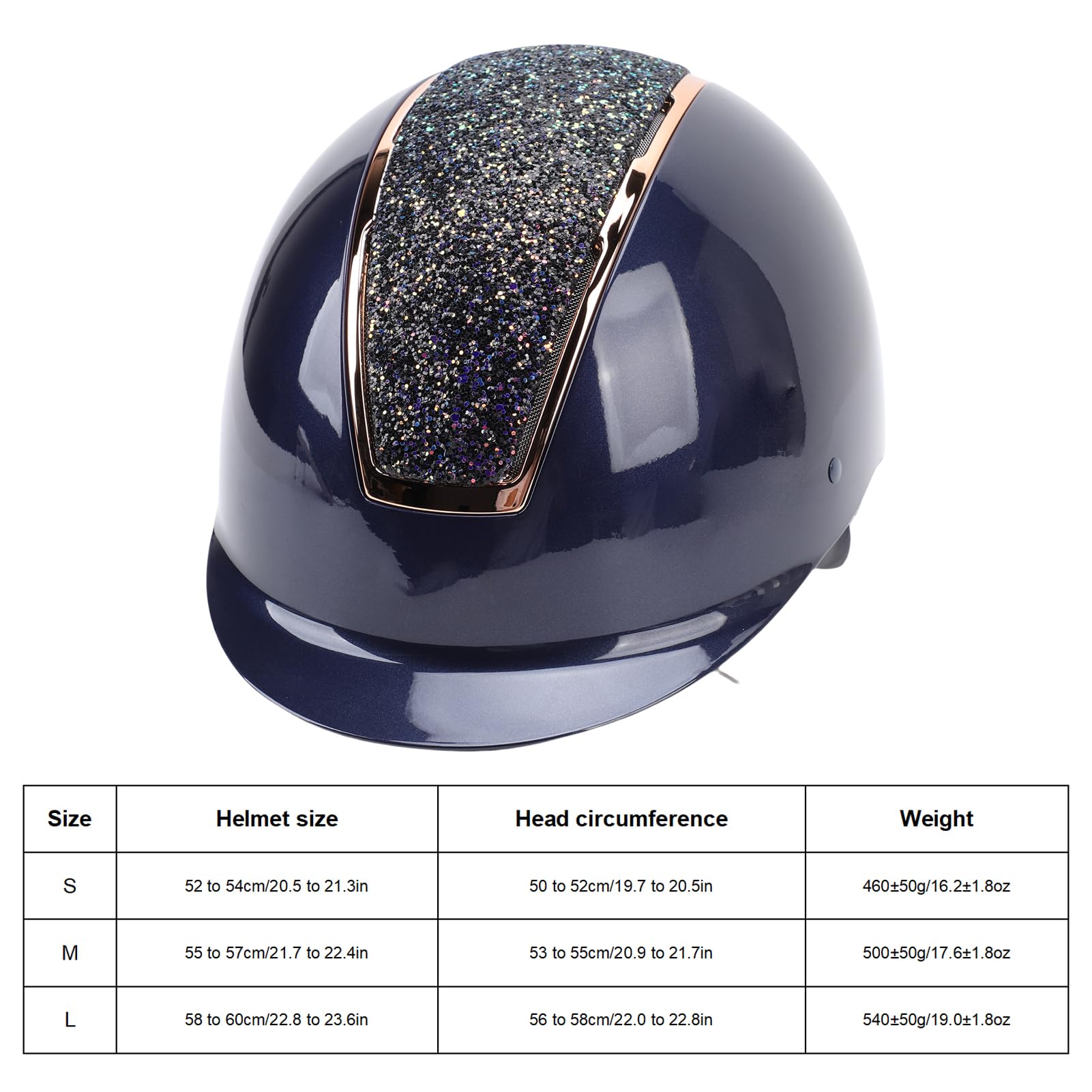 Casco para Montar a Caballo, Casco Ecuestre Protector Transpirable Ajustable ABS EPS con Forro Desmontable, para Equipo de Equitación (L)