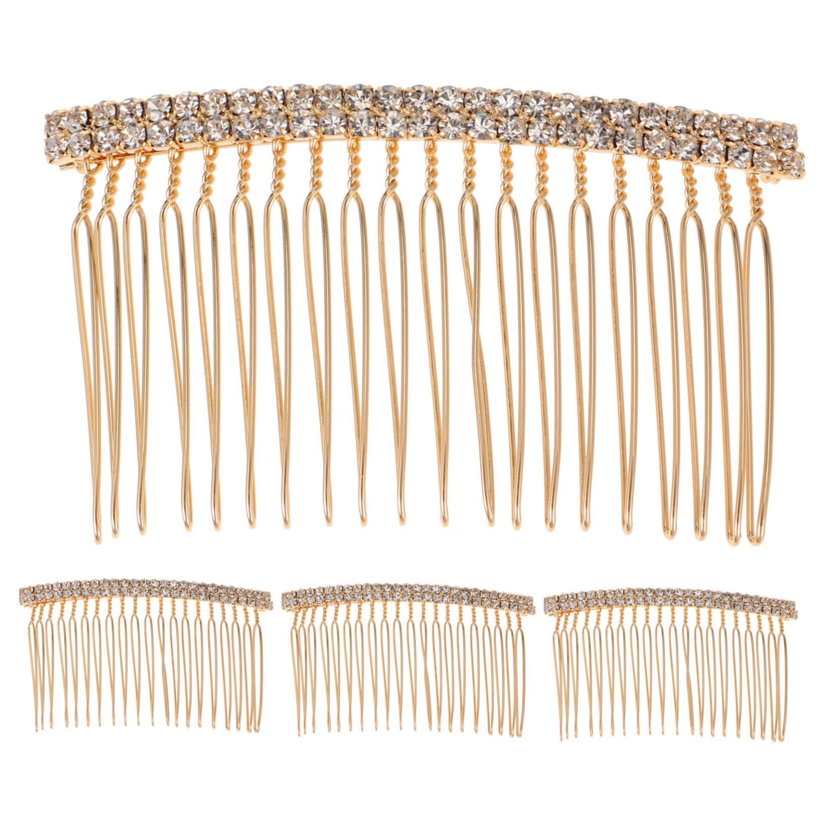 MAGICLULU 12 Piezas peine explosión accesorios para el cabello de oro tocado de novia tiara decoración peine de inserción de cabello sombreros creativos golpes sombrerería velo Decorar