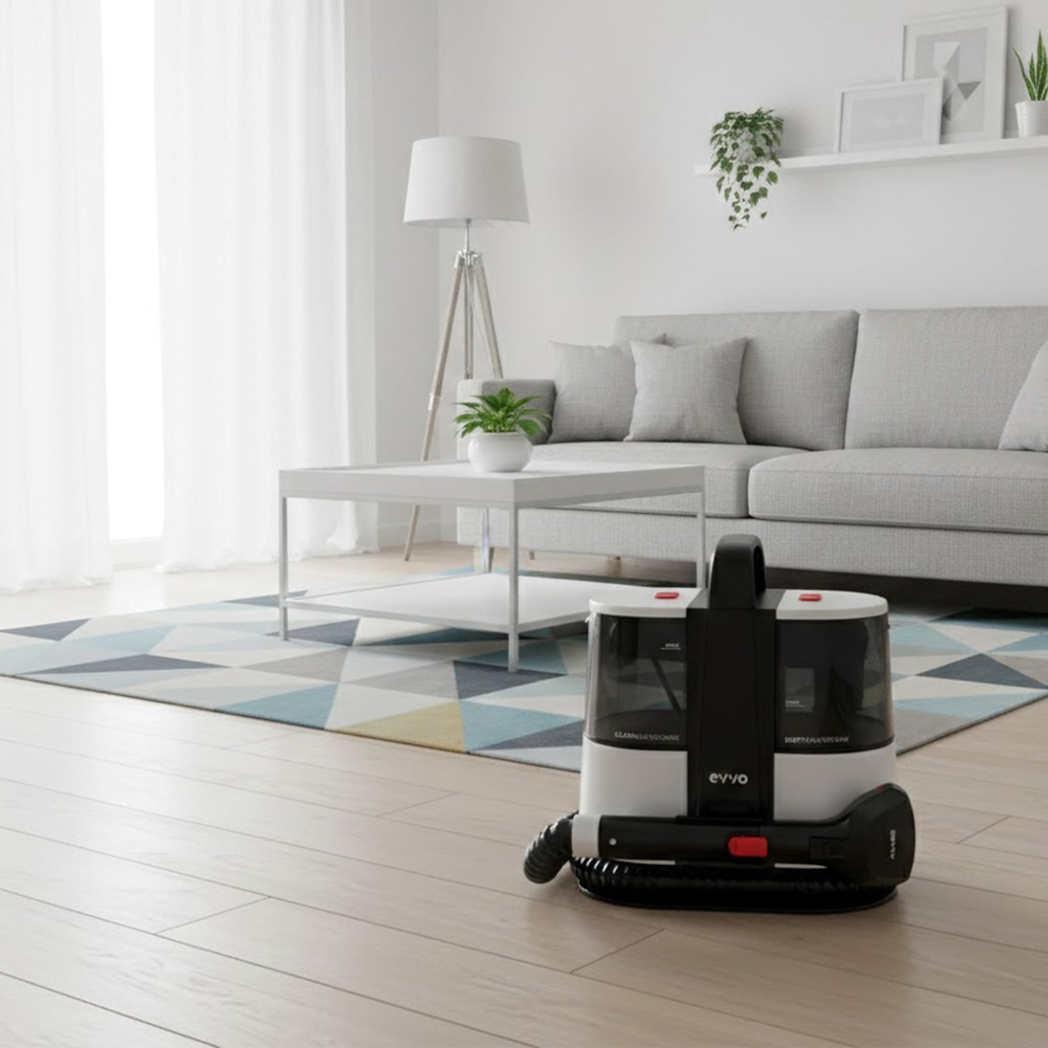 EVVO AM65 wydajny środek do czyszczenia dywanów i tapicerki o mocy 600 W, odkurzacz wodny do tapicerki, sof i samochodów, urządzenie do czyszczenia tapicerki z funkcją spryskiwania i ssania, oddzielne