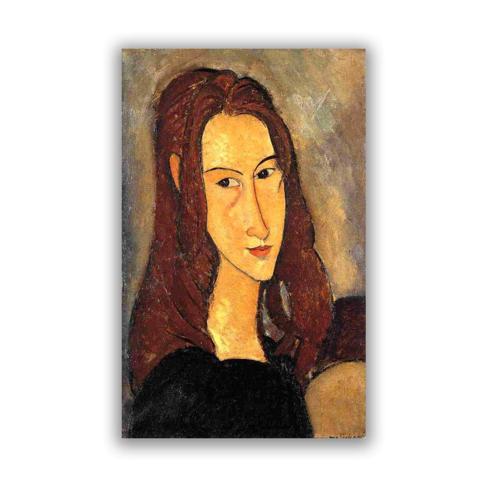 キャンバス油絵　専用　ショートヘアーのパリの女性　モディリアーニ　名画オマージュ キャンバス油絵 専用 ショートヘアーのパリの女性