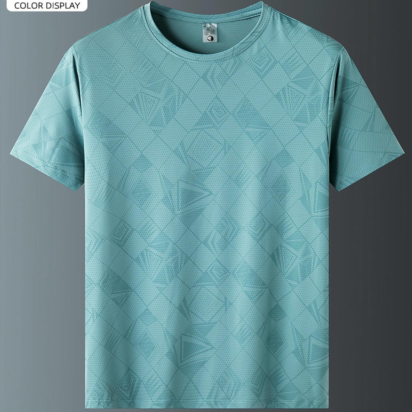 Męskie t-shirty szybkoschnąca koszulka z lodowego jedwabiu dla mężczyzn - miękka, oddychająca, sportowa koszulka z krótkim rękawem do biegania - cienka, wygodna odzież letnia