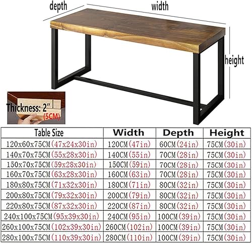 Miniatura 3 de Escritorio nórdico de madera maciza de metal escritorio de computadora para oficina en casa mesa de juegos cocina restaurante hamburguesa tienda de