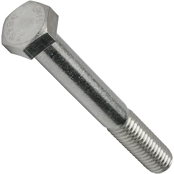 3/8-16 x 6-1/2" Hex Head Cap Screw Bolts, External Hex Drive, Stainless Steel 304, Partially Threaded, Stainless Steel, Quantity 5 By Fastenere