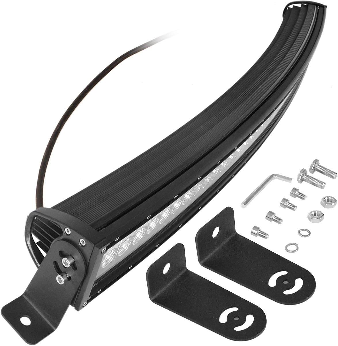 ATNEC LED Light Bar 40" Curved 240W CREE Combo Off Road w/waterproof Switch Wiring Harness