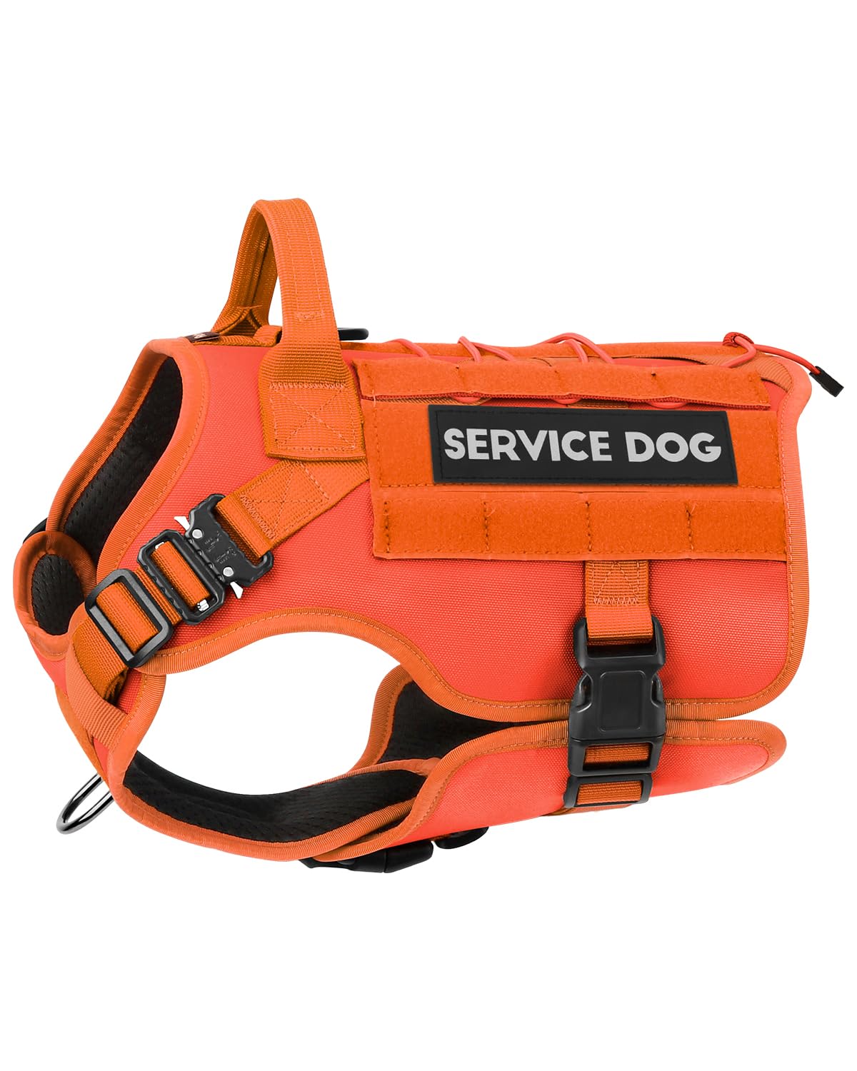 PETNANNY Arnés táctico para perros de servicio, chaleco de apoyo emocional para perros medianos y grandes, chaleco para perro de la ESA sin tirones con gancho y bucle, chaleco Molle de trabajo para
