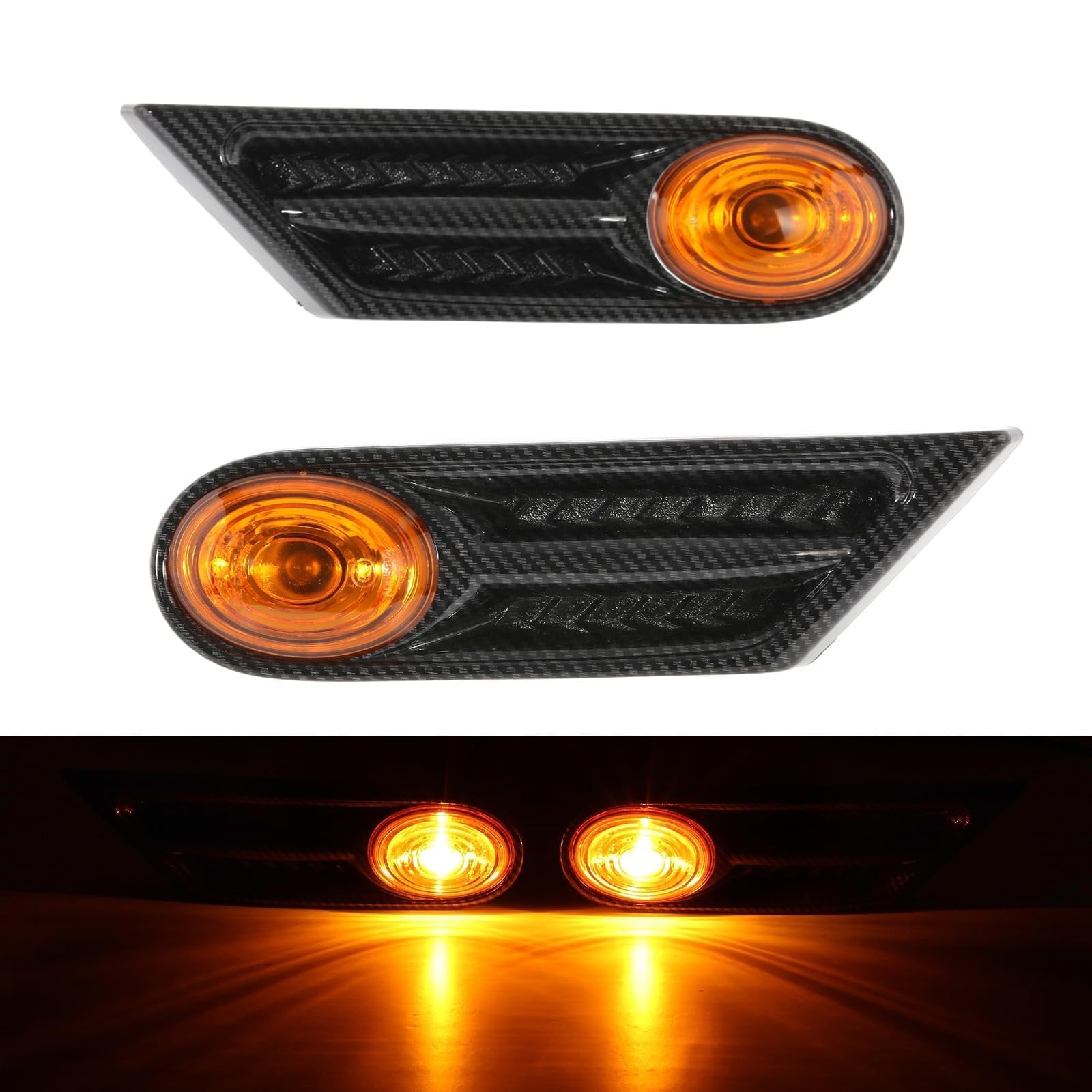 Auto Seite Rückspiegel Blinker Licht für Bmw Mi-ni R56 R57 R58 R59 2007 2008 2009 2010 2011 2012 2013 Autoseite Anzeigeleuchte Spiegelblinker Außenspiegel Blinker Zubehör Auto-Rückspiegel-Blinker