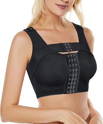 BRABIC Womens Front Closure Post-Surgery Posture Corrector Bra Shaper Tops with Breast Support Band