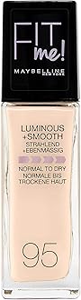 Maybelline New York Fit Me! Make-Up, Foundation with SPF18, For Flawless Skin, All Skin Types, No. 95 Fair Porcelain (Pink-Yellow), 30 ml