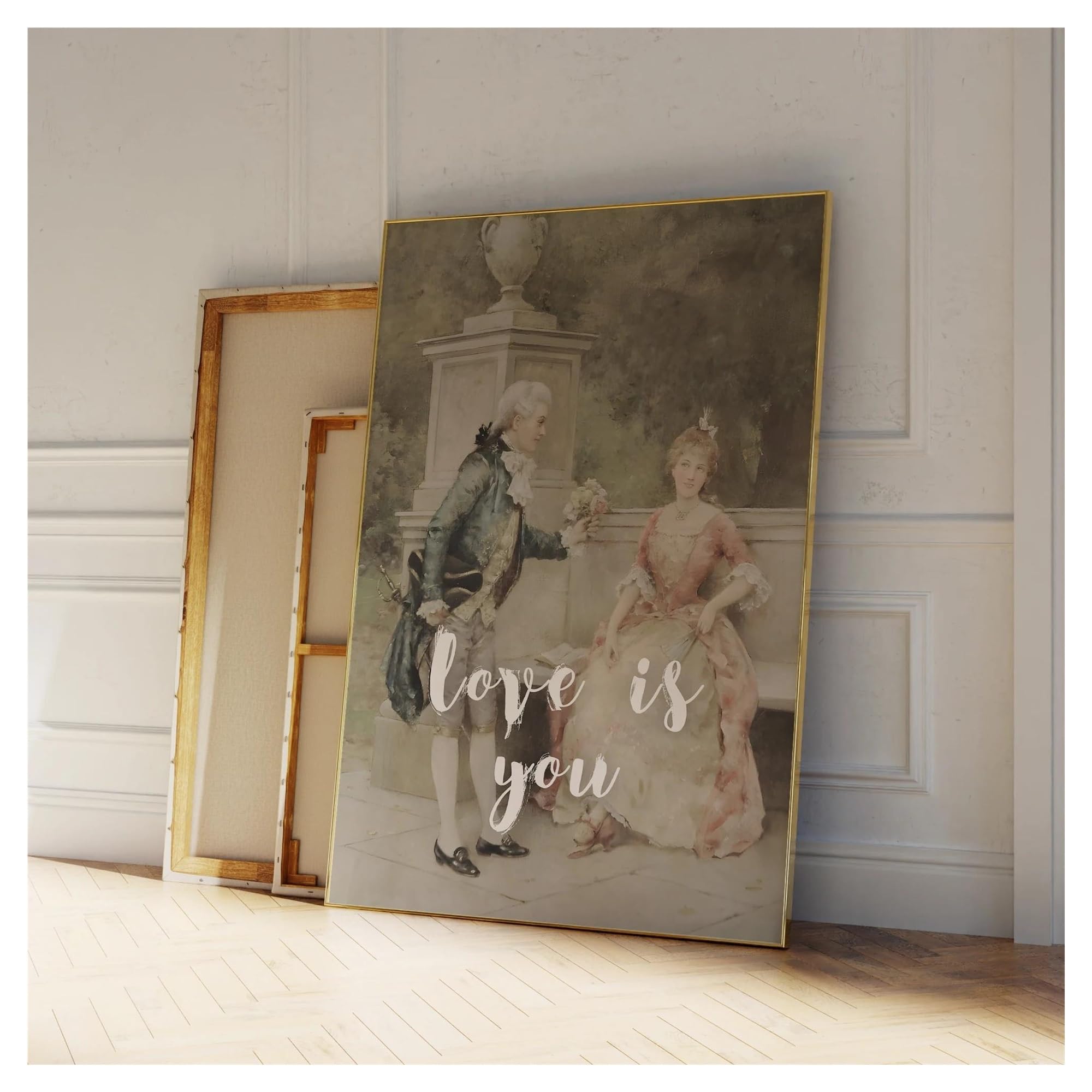 Impression sur toile Peinture Moderne Romantic Love déco salon 50x70cm