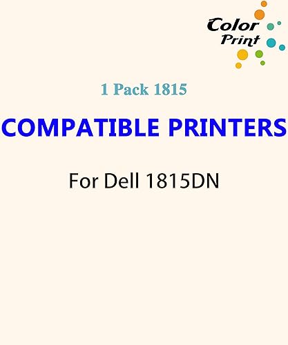 Miniatura 4 de Paquete de 1 cartucho de tóner compatible con ColorPrint de alto rendimiento para impresora láser Dell 1815DN 1815 multifunción 310-7943 NF485 PF658