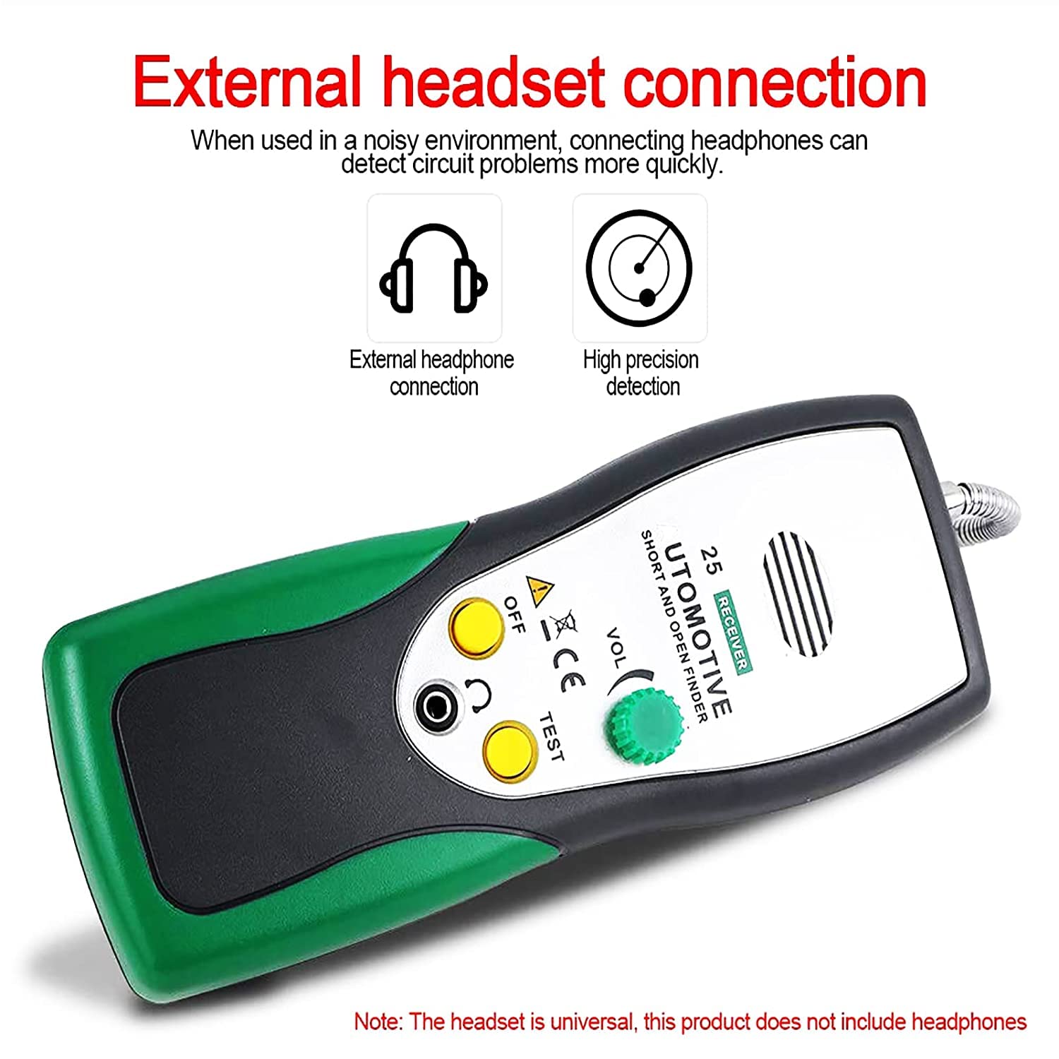 Automotive Short and Open Finder Circuit Tester, Angchun DC 6-24V Car Circuit Breaker Finder Wire Tracer Electrical Adjustable Short Detector Diagnostic Test Tool with Power Probe for Vehicle Repair