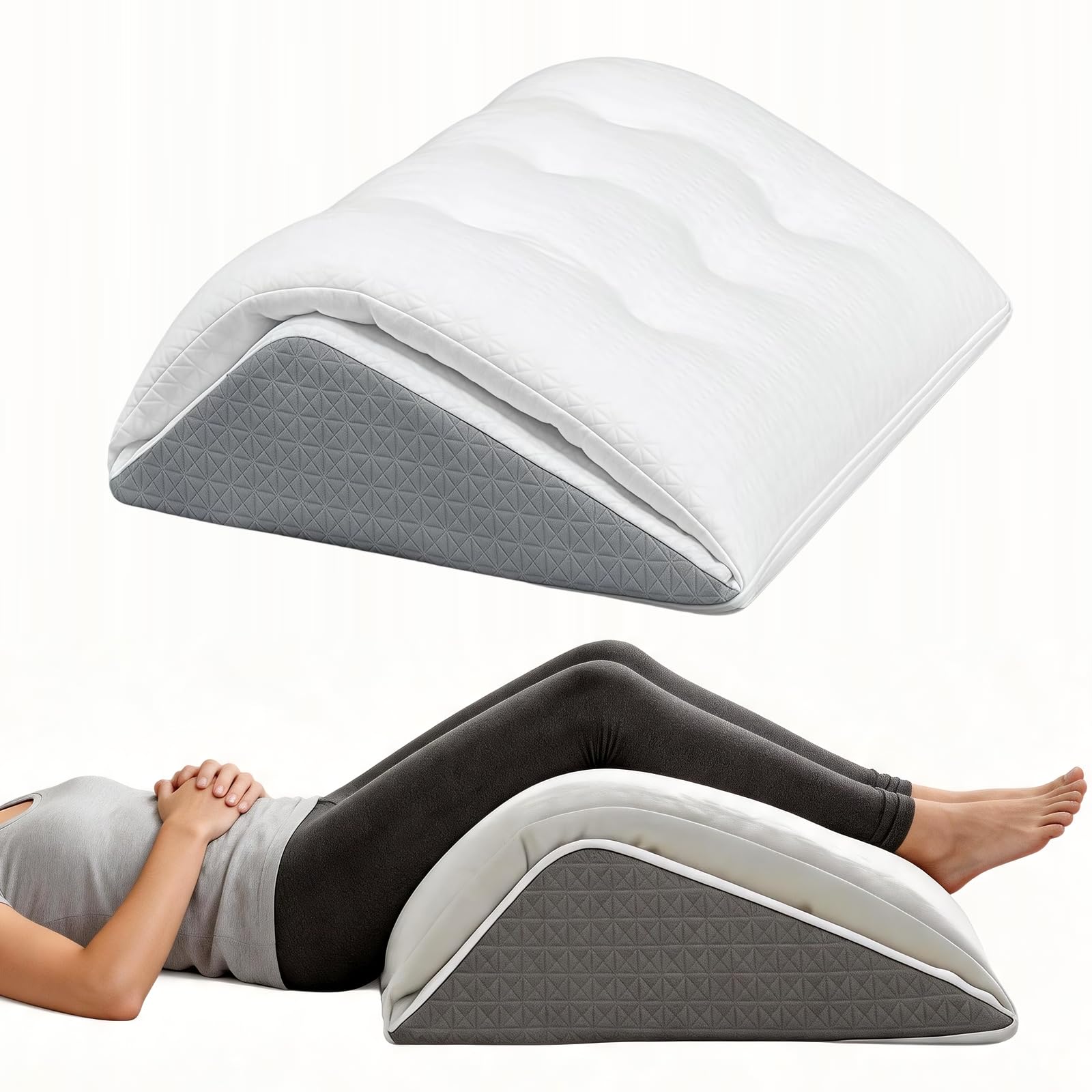 Cojín para piernas para dormir de espalda, cómodo para dormir