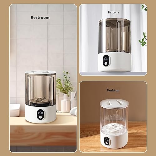 Miniatura 2 de Taza de lavado portátil de 4000 mAh, lavadora recargable (5.11 x 8.26 pulgadas, 1.2 L), pequeña máquina ligera para apartamentos, dormitorios,